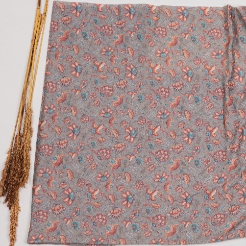 Khadi Cotton Printed Fabric – Floral